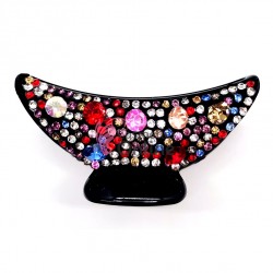 Clama pentru prins parul tip cleste CLM011AA Negru cu strasuri 